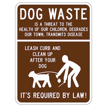Sign Solutions Usa Dog Waste, Aluminum, 24 in x 18 in DCS08HWT1824CUS00019